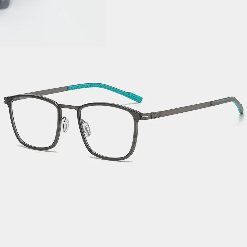 Unisex Square Full Rim Alloy Screwless Prescription Glasses Gxyj1152 — view 5 | Rx Spectacle