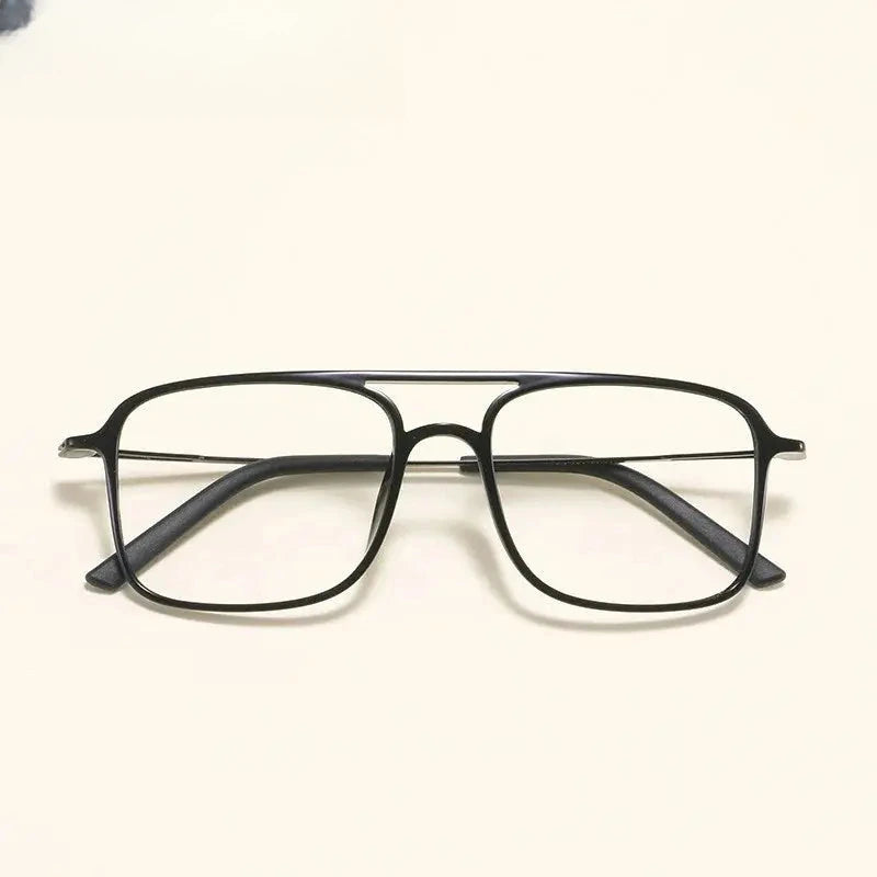 Women's Square Full Rim Titanium Double Bridge Prescription Glasses 3121 — view 6 | Rx Spectacle