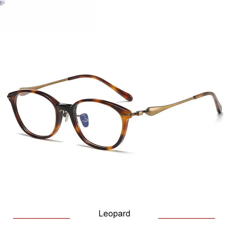 Unisex Oval Full Rim Titanium Prescription Glasses 386063 — view 6 | Rx Spectacle