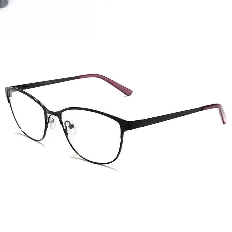 Women's Cat Eye Full Rim Alloy Prescription Glasses 41151 — view 4 | Rx Spectacle