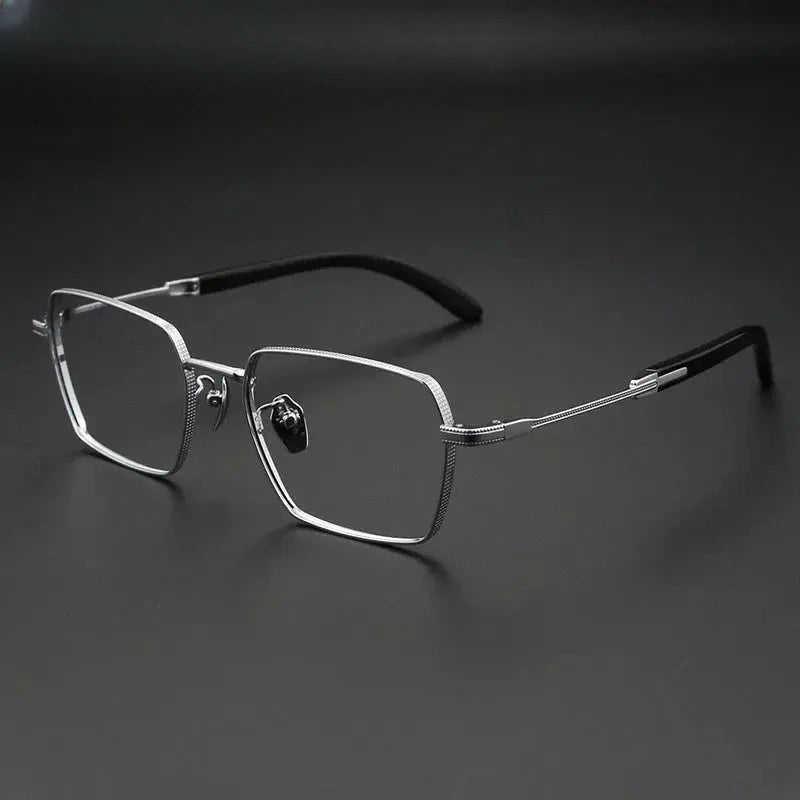 Unisex Polygon Full Rim Titanium Prescription Glasses 612328 — view 5 | Rx Spectacle