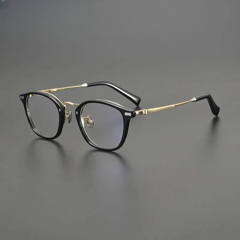 Unisex Square Full Rim Titanium Prescription Glasses Gxyj1539 — view 4 | Rx Spectacle