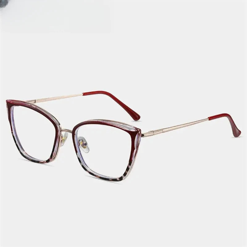 Women's Cat Eye Full Rim TR90 Prescription Glasses 87257 — view 8 | Rx Spectacle