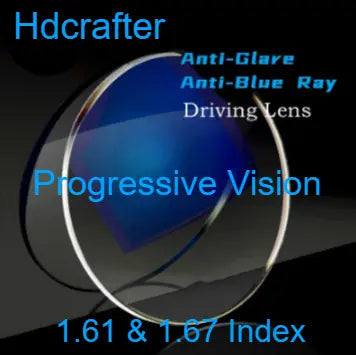 Progressive Anti Glare Anti Blue High Index Driving Lenses — view 1 | Rx Spectacle