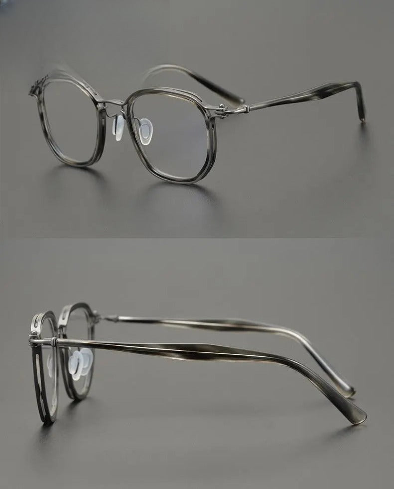 Unisex Square Full Rim Titanium Prescription Glasses Gxyj815 — view 14 | Rx Spectacle