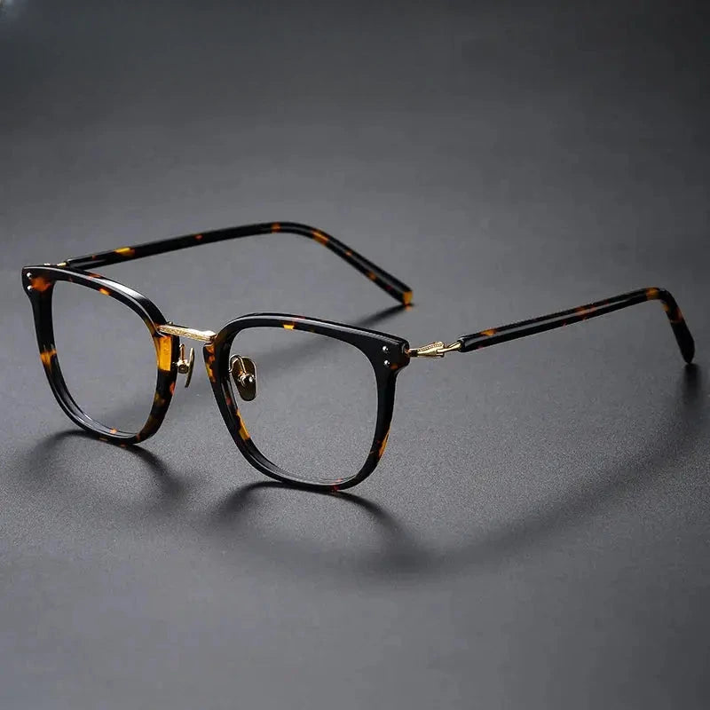 Unisex Square Full Rim Titanium Prescription Glasses 82044 — view 4 | Rx Spectacle