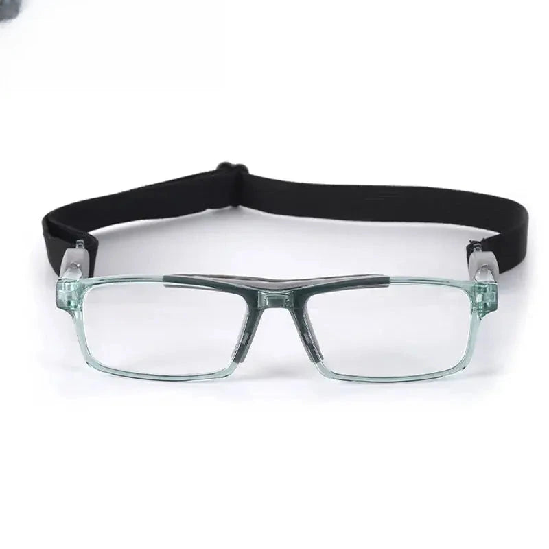 Unisex Square Full Rim Titanium Sports Glasses C050 — view 8 | Rx Spectacle