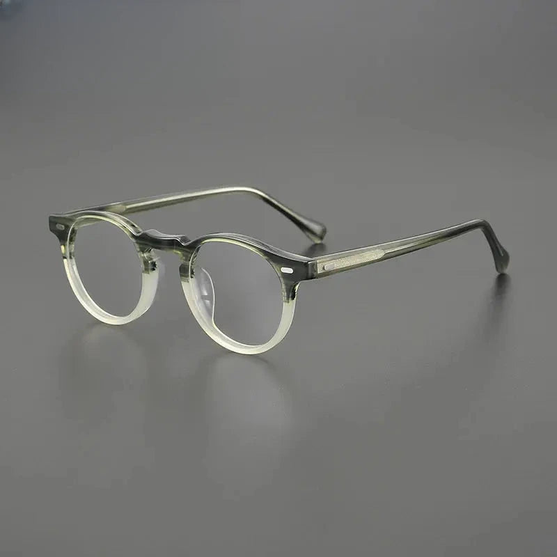 Unisex Round Full Rim Acetate Prescription Glasses Gxyj1481 — view 3 | Rx Spectacle