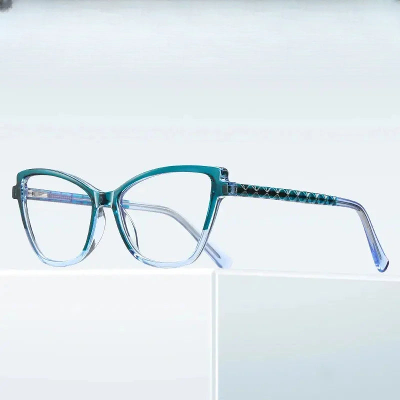 Women's Cat Eye Full Rim TR90 Prescription Glasses J2130 — view 1 | Rx Spectacle