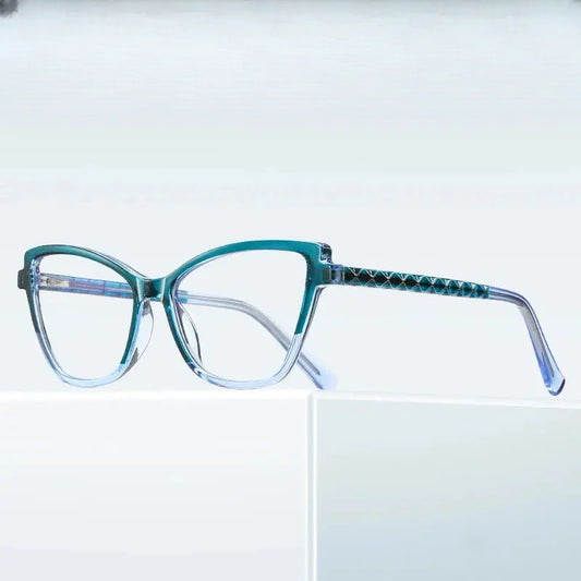 Women's Cat Eye Full Rim TR90 Prescription Glasses J2130 — view 1 | Rx Spectacle