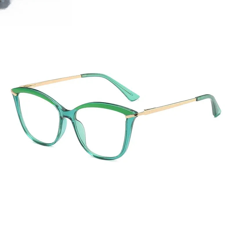Women's Cat Eye Full Rim Alloy Reading Glasses 2036 — view 11 | Rx Spectacle
