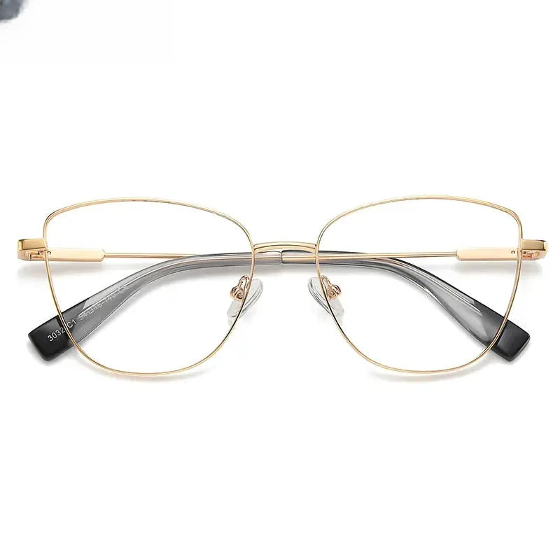 Women's Cat Eye Full Rim Alloy Reading Glasses 3032 — view 11 | Rx Spectacle