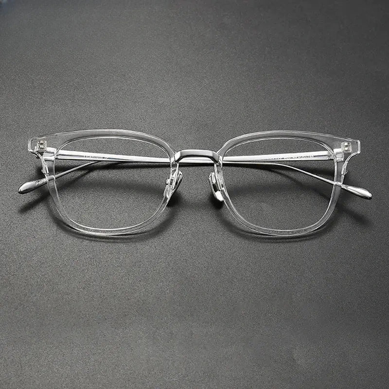 Unisex Square Full Rim Titanium Prescription Glasses 679903 — view 4 | Rx Spectacle