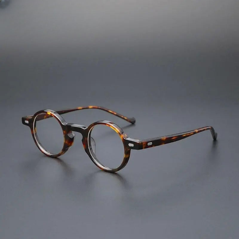 Unisex Round Full Rim Acetate Prescription Glasses Y077 — view 1 | Rx Spectacle