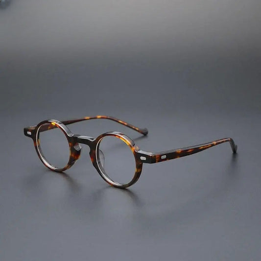 Unisex Round Full Rim Acetate Prescription Glasses Y077 — view 1 | Rx Spectacle