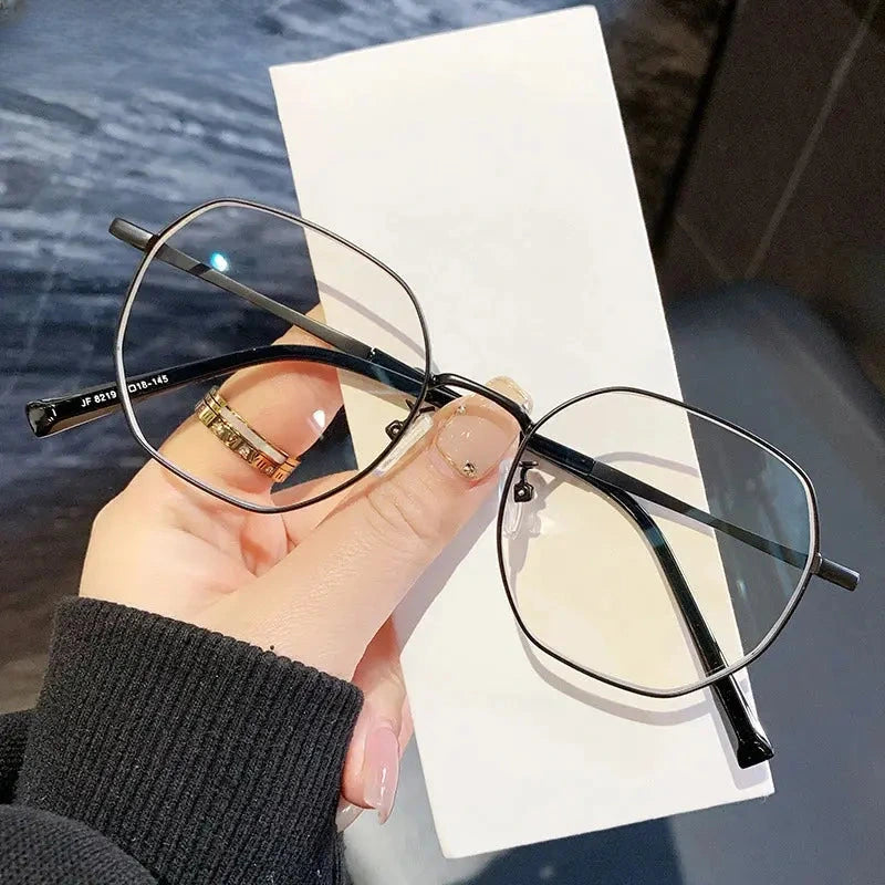 Women's Polygon Full Rim Alloy Reading Glasses 318219 — view 6 | Rx Spectacle