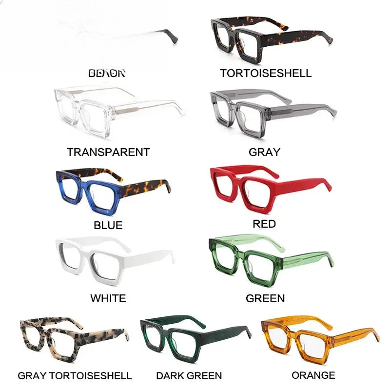 Unisex Square Full Rim Acetate Prescription Glasses Gxyj1472 — view 4 | Rx Spectacle