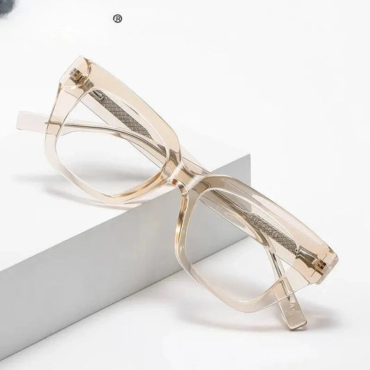 Women's Square Full Rim Titanium Reading Glasses 138001 — view 1 | Rx Spectacle