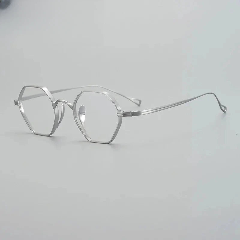 Unisex Polygon Full Rim Titanium Prescription Glasses Gxyj1451 — view 6 | Rx Spectacle