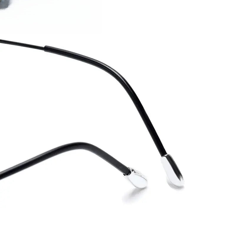 Unisex Square Rimless Titanium Prescription Glasses Kr16011 — view 9 | Rx Spectacle