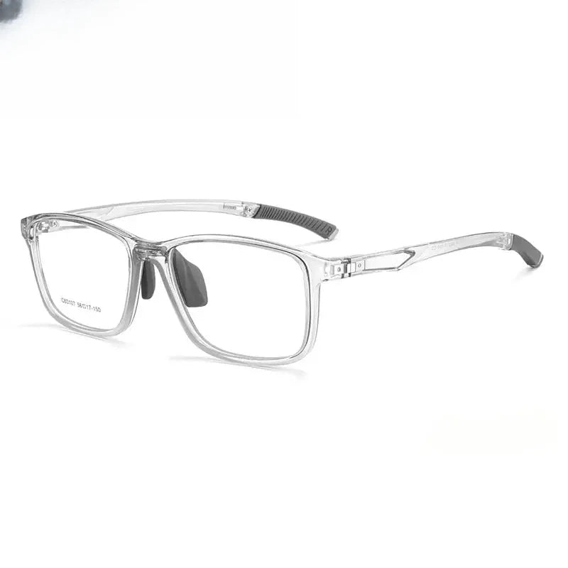 Unisex Square Full Rim Titanium Prescription Glasses 960107 — view 6 | Rx Spectacle