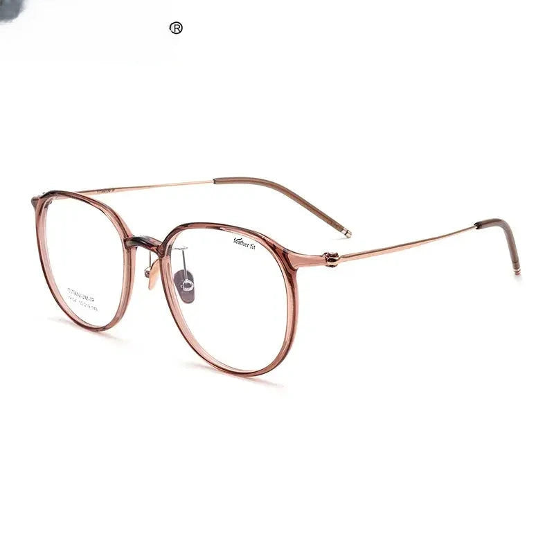 Unisex Oval Full Rim Titanium Reading Glasses 749104 — view 1 | Rx Spectacle