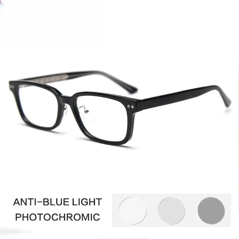 Unisex Square Full Rim Titanium Reading Glasses G83077 — view 3 | Rx Spectacle
