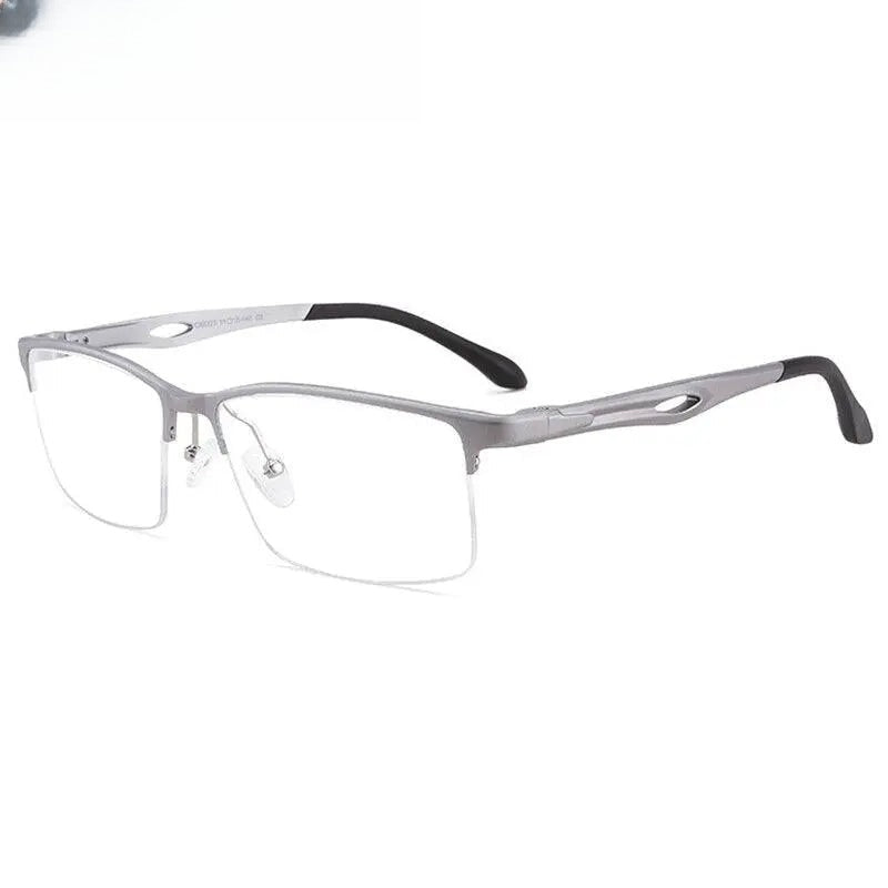 Unisex Square Semi-Rimless Aluminum Sports Glasses 6323 — view 5 | Rx Spectacle