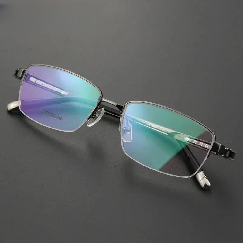 Women's Polygon Semi-Rimless Titanium Prescription Glasses 627040 — view 1 | Rx Spectacle