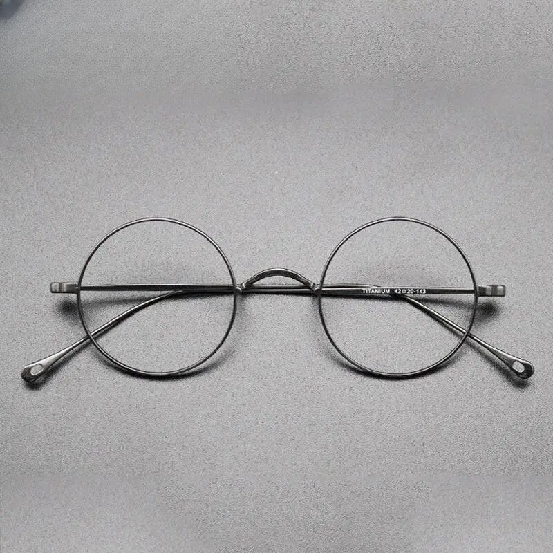 Unisex Round Full Rim Titanium Prescription Glasses Gxyj573 — view 7 | Rx Spectacle