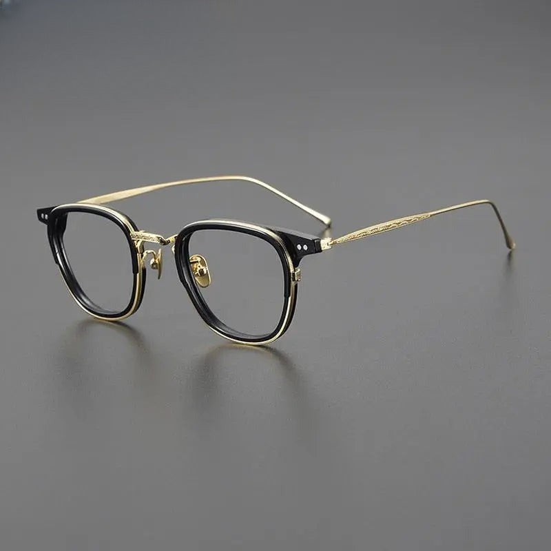 Unisex Square Full Rim Titanium Prescription Glasses Gxyj1076 — view 9 | Rx Spectacle