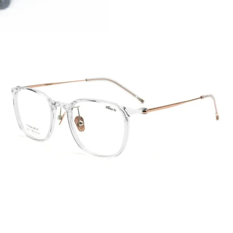Women's Square Full Rim Titanium Prescription Glasses 29107 — view 4 | Rx Spectacle