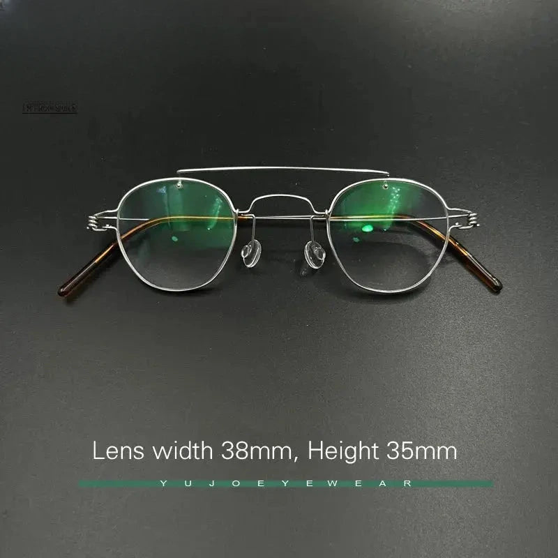 Unisex Round Full Rim Stainless Steel Prescription Glasses 3838 — view 1 | Rx Spectacle
