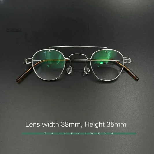 Unisex Round Full Rim Stainless Steel Prescription Glasses 3838 — view 1 | Rx Spectacle