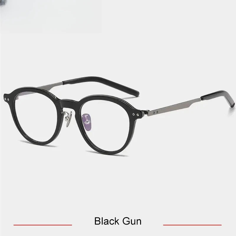 Women's Oval Full Rim Titanium Prescription Glasses 422113 — view 6 | Rx Spectacle