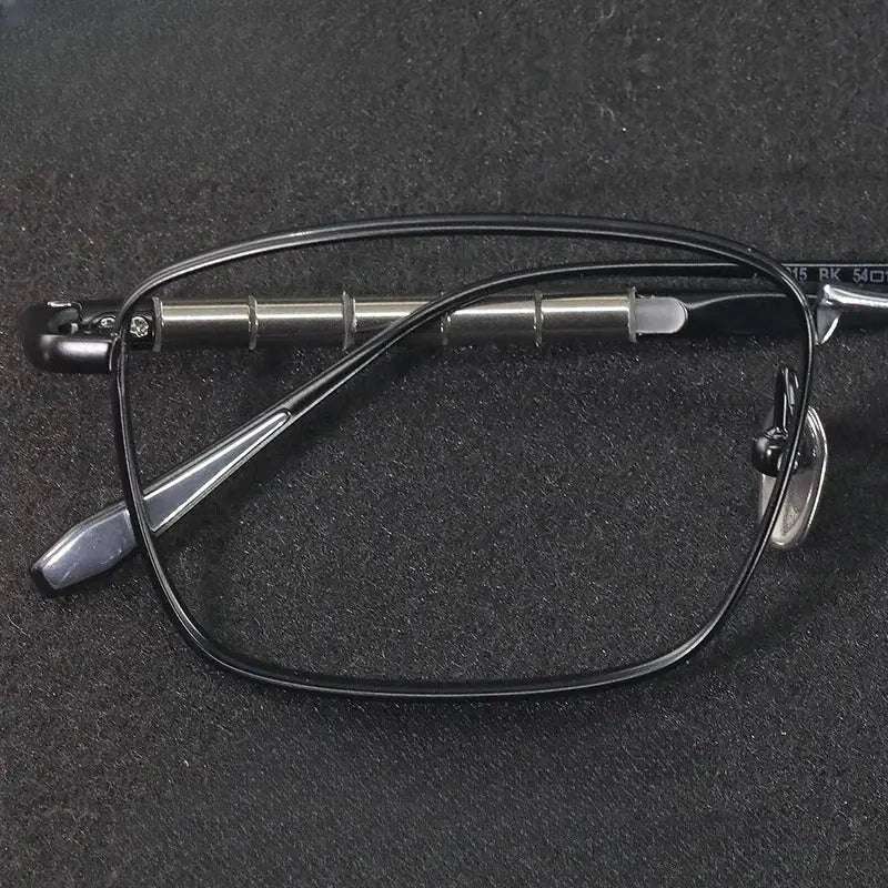Men's Square Full Rim Titanium Prescription Glasses 367015 — view 5 | Rx Spectacle