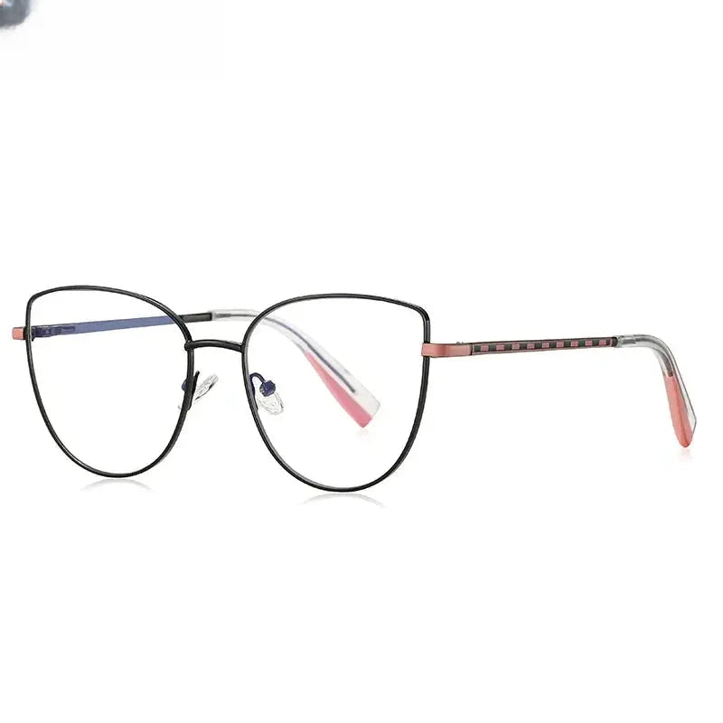 Women's Cat Eye Full Rim Alloy Reading Glasses 3060 — view 8 | Rx Spectacle