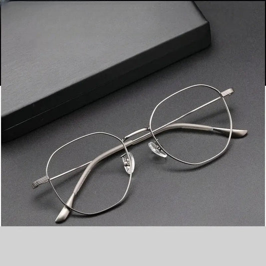 Women's Polygon Full Rim Titanium Prescription Glasses 722003 — view 1 | Rx Spectacle