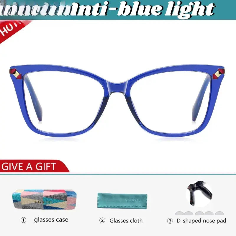 Women's Cat Eye Full Rim TR90 Reading Glasses 2127 — view 11 | Rx Spectacle