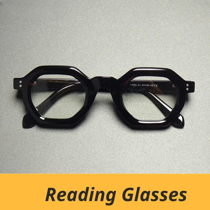 Unisex Polygon Full Rim Titanium Reading Glasses Gxy2050 — view 1 | Rx Spectacle