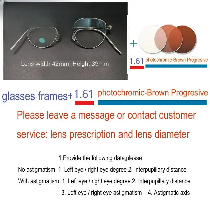Unisex Round Full Rim Stainless Steel Screwless Prescription Glasses 15039 — view 12 | Rx Spectacle