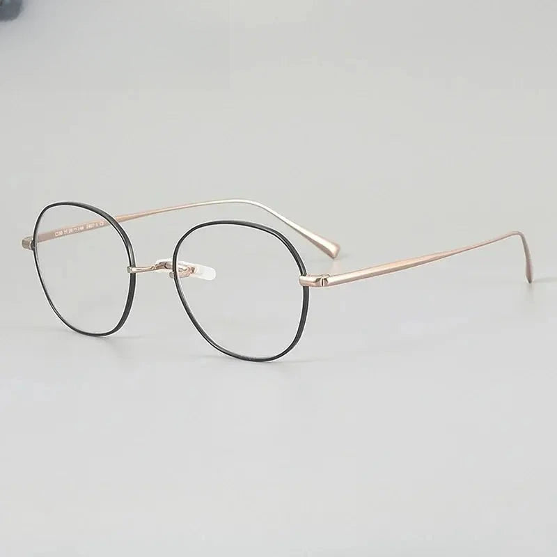 Unisex Oval Full Rim Titanium Prescription Glasses 402407 — view 6 | Rx Spectacle