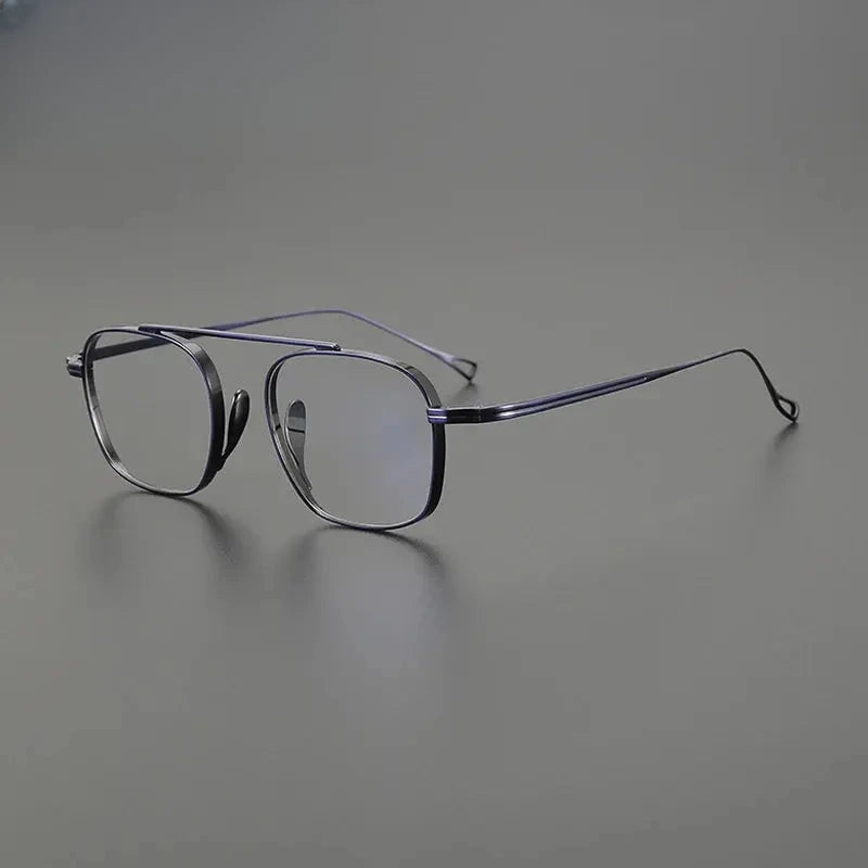 Unisex Square Full Rim Titanium Prescription Glasses Gxyj1474 — view 3 | Rx Spectacle