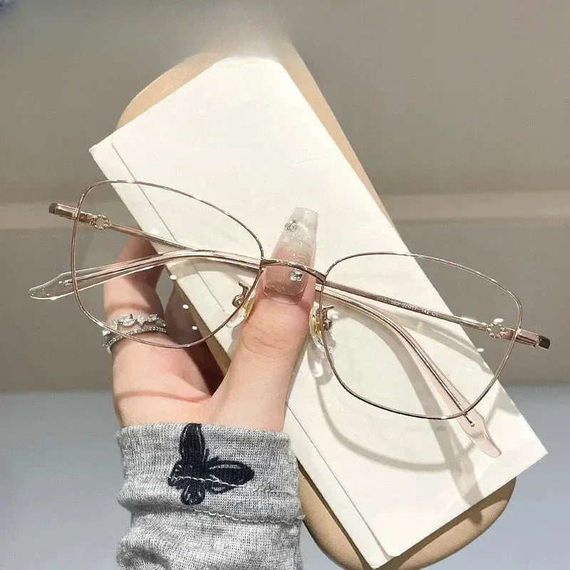 Women's Cat Eye Full Rim Titanium Prescription Glasses 842003 — view 5 | Rx Spectacle