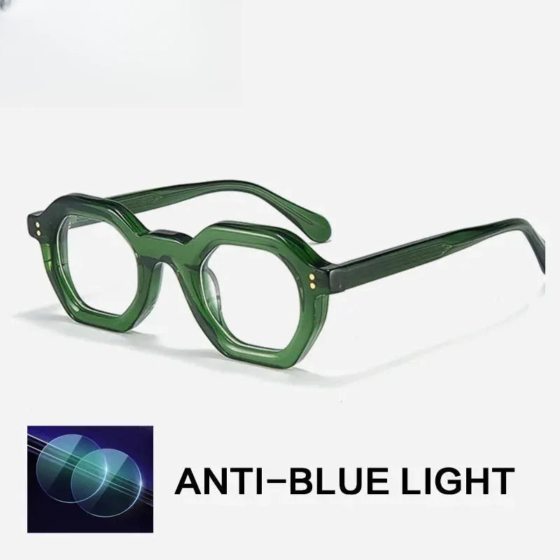 Unisex Oval Full Rim Acetate Flat Top Reading Glasses 29002 — view 6 | Rx Spectacle