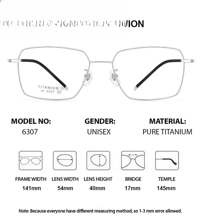 Men's Polygon Full Rim Titanium Prescription Glasses 616307 — view 2 | Rx Spectacle