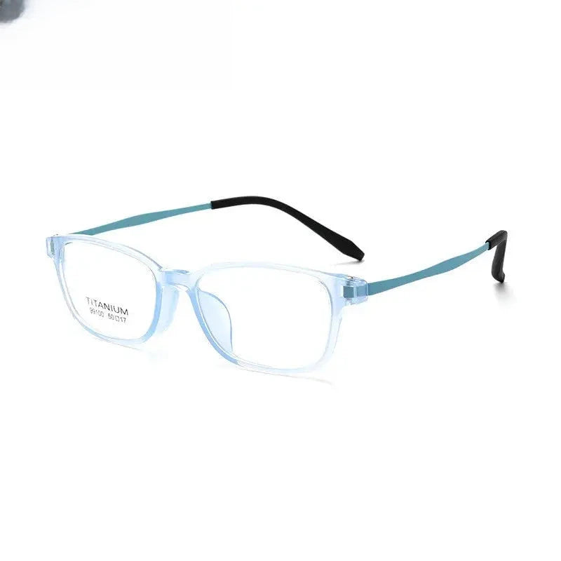 Women's Square Full Rim Titanium Prescription Glasses 99100 — view 5 | Rx Spectacle