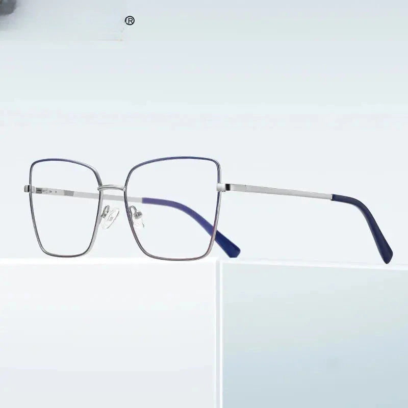 Women's Butterfly Full Rim Alloy Reading Glasses 3088 — view 3 | Rx Spectacle