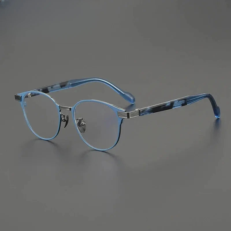 Unisex Oval Full Rim Titanium Prescription Glasses 190073 — view 5 | Rx Spectacle