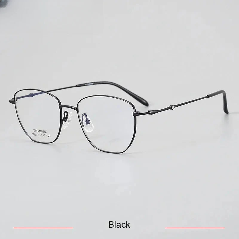 Women's Cat Eye Full Rim Titanium Prescription Glasses 443007 — view 7 | Rx Spectacle